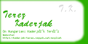 terez kaderjak business card